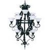 12 Light Castle Style Entry Chandelier