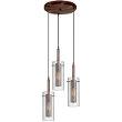 33963R-CM-OBB / 3-Light Pendant-Round Canopy