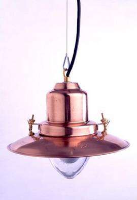 Greek fisherman light 9.5 alum & copper/Pendant