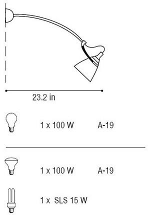 Mito foco largo medium/Wall Fixture