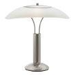 Table Lamp with White Frosted Glass Shade