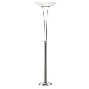 Floor Lamp with White Frosted Glass Shade